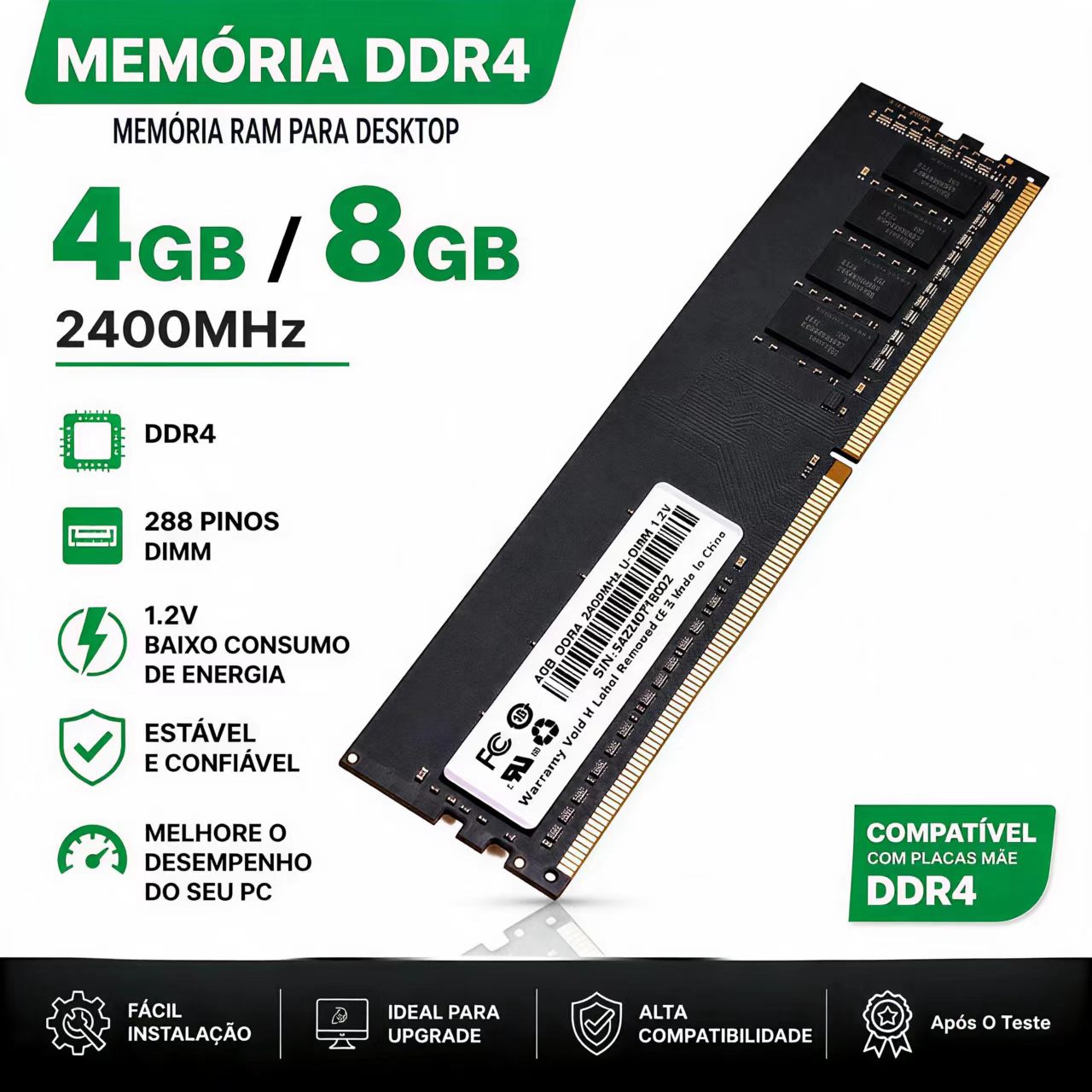 Mémoire DDR4 RAM 4 Go 8 Go 240 - Ddr4 8Gb avis et prix
