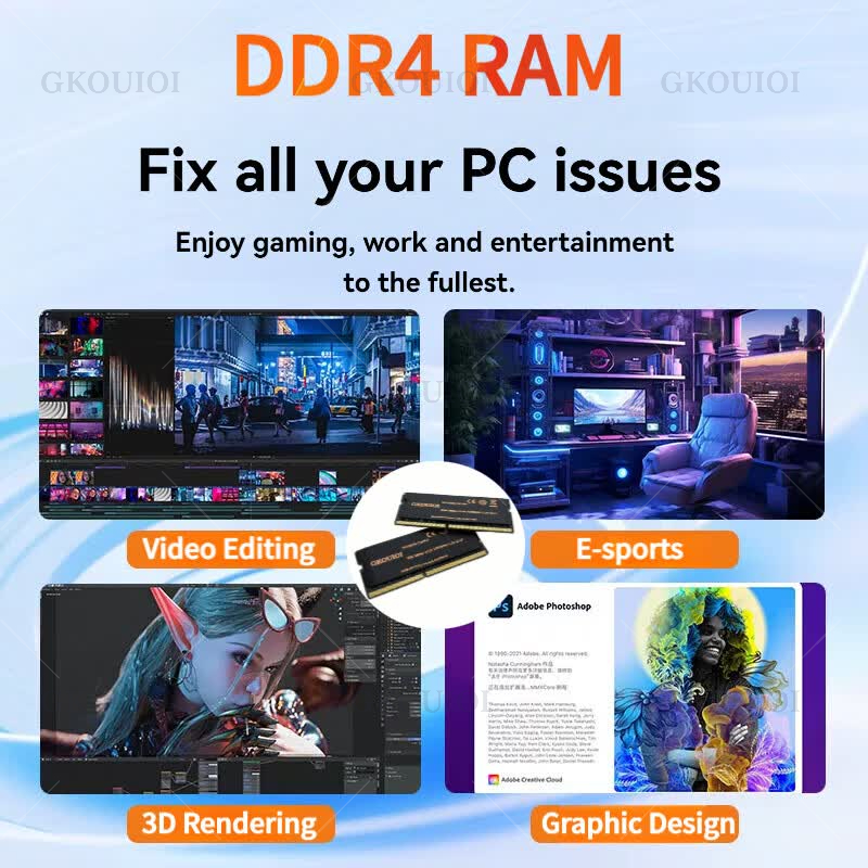 Mémoire RAM DDR4 GKOUIOI 4 Go  - Server Memory Ddr4 avis et prix